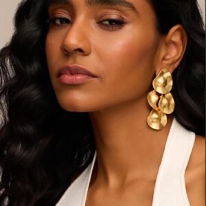 Brinco Crushed Glam (Dourado)