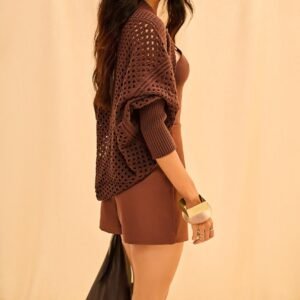 Cardigan tela tricô